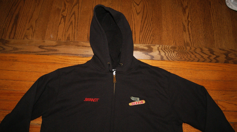 Carhartt Heavy Full Zip Hoodie K122 Black XL Sweatshirt Brandt Dekalb Embroider